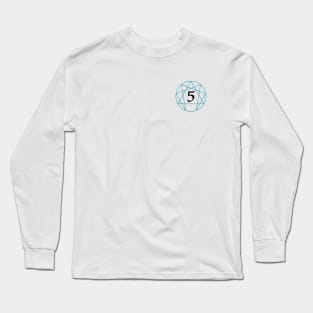 Enneagram Five - The Investigator (Number Only) Long Sleeve T-Shirt